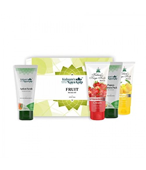 Kulsum's Kaya Kalp Herbals Fruit Facial Kit ,All Skin Types, 